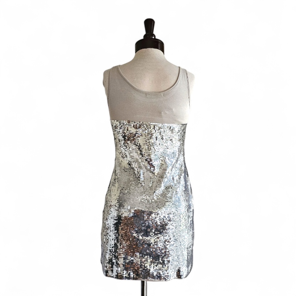 Blaque Label Silver Sequin Mini Party Dress Size S - New With Tags - Picture 2 of 5